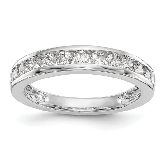 0.72ct. CZ Solid Real 14k White Gold Wedding Wedding Band Ring