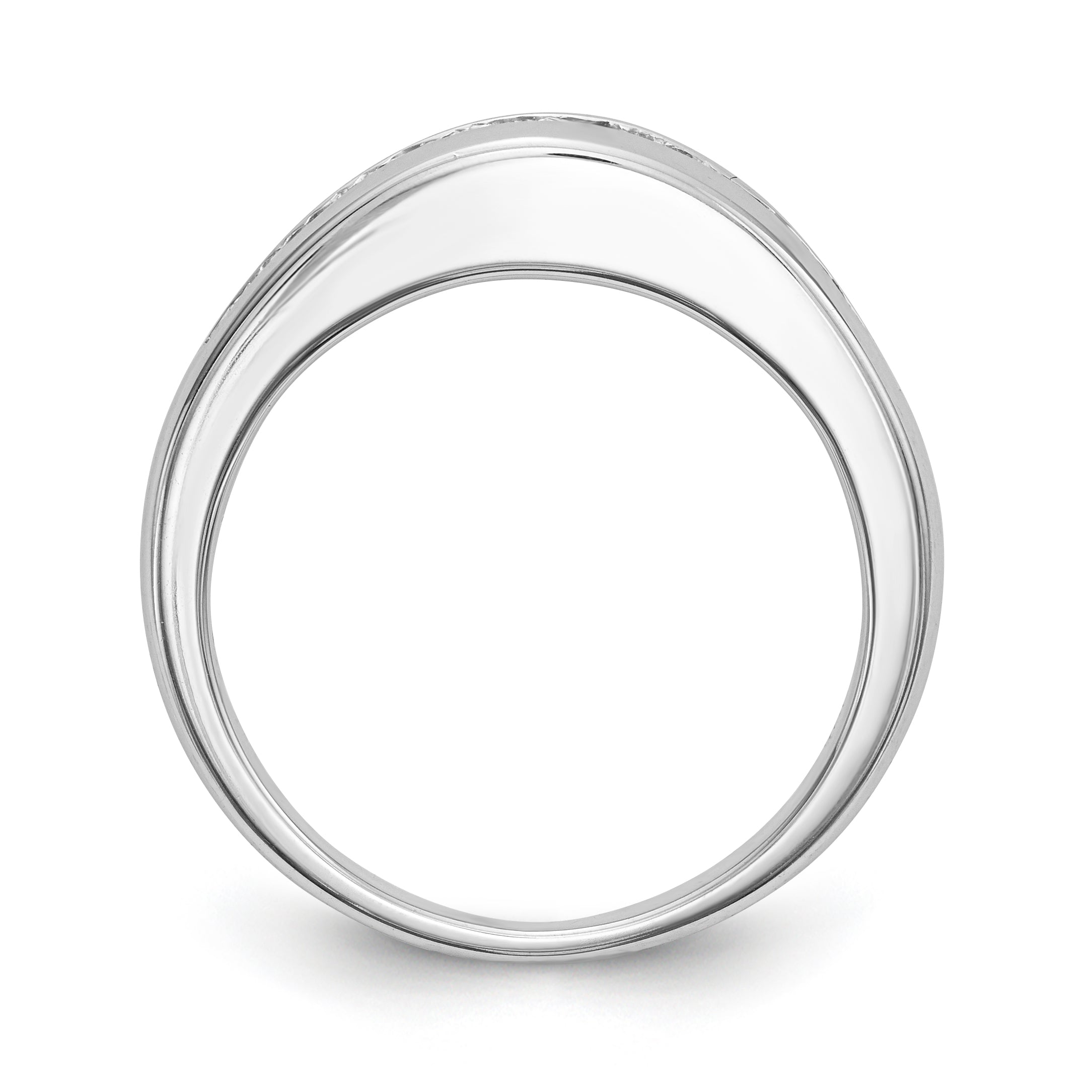 0.40ct. CZ Solid Real 14k White Gold Wedding Wedding Band Ring