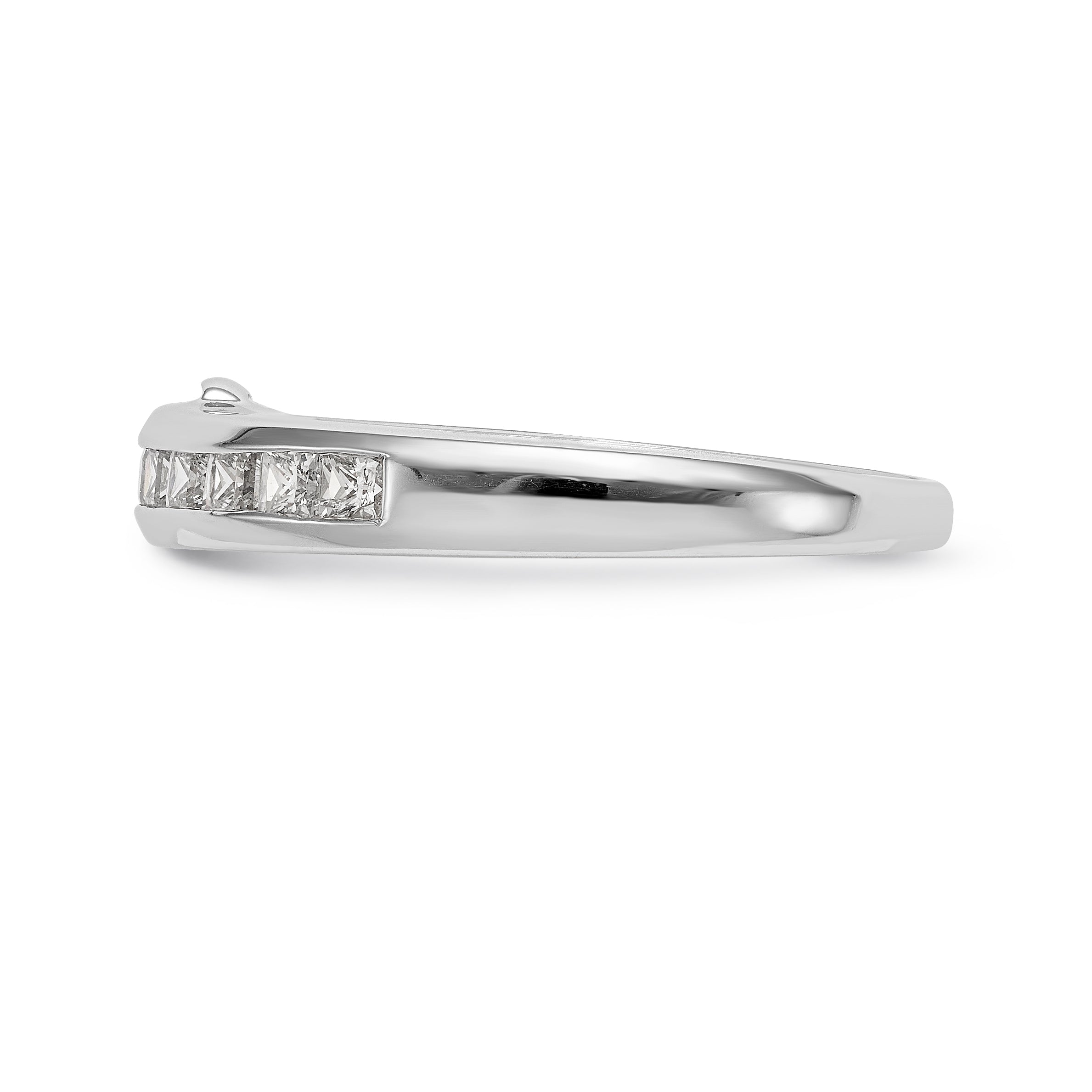 0.40ct. CZ Solid Real 14k White Gold Wedding Wedding Band Ring