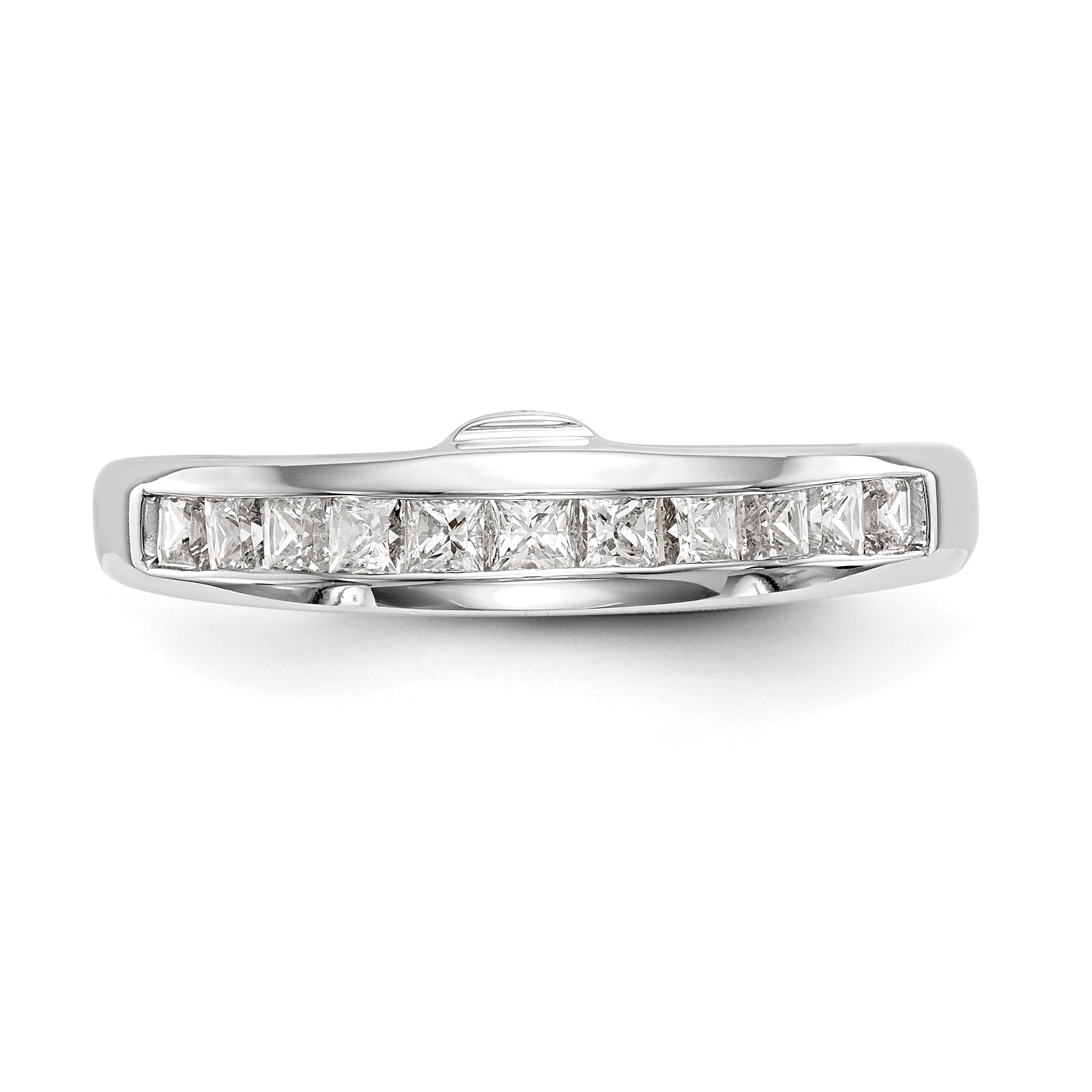 0.40ct. CZ Solid Real 14k White Gold Wedding Wedding Band Ring
