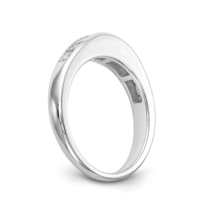 0.40ct. CZ Solid Real 14k White Gold Wedding Wedding Band Ring