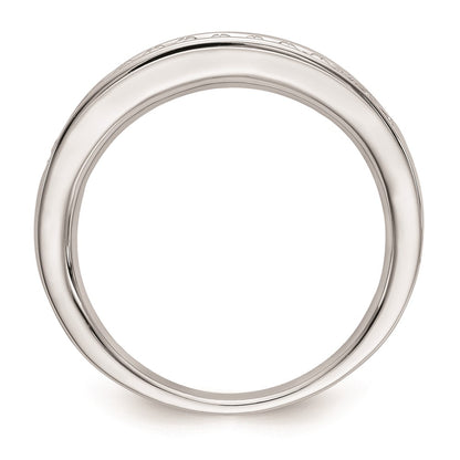 0.50ct. CZ Solid Real 14k White Gold Wedding Wedding Band Ring