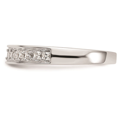 0.50ct. CZ Solid Real 14k White Gold Wedding Wedding Band Ring