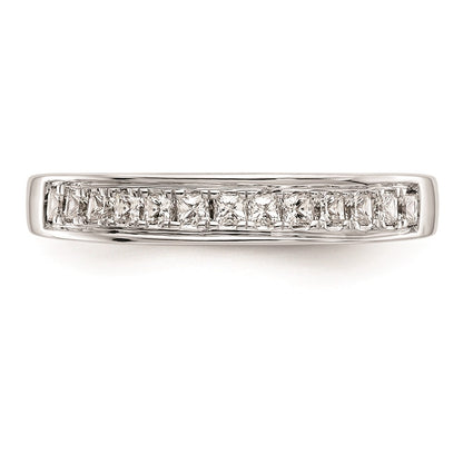 0.50ct. CZ Solid Real 14k White Gold Wedding Wedding Band Ring