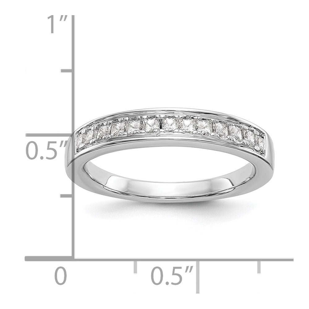 0.50ct. CZ Solid Real 14k White Gold Wedding Wedding Band Ring