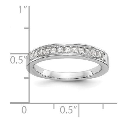 0.50ct. CZ Solid Real 14k White Gold Wedding Wedding Band Ring