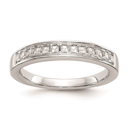 0.50ct. CZ Solid Real 14k White Gold Wedding Wedding Band Ring