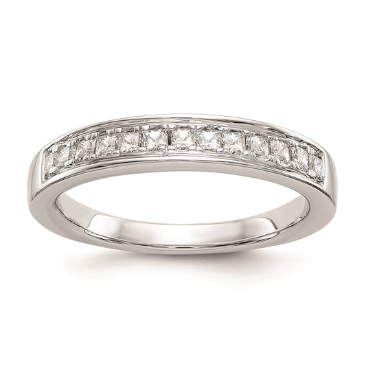 0.50ct. CZ Solid Real 14k White Gold Wedding Wedding Band Ring