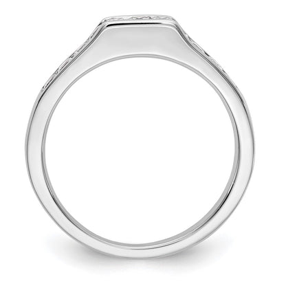 0.50ct. CZ Solid Real 14k White Gold Wedding Wedding Band Ring