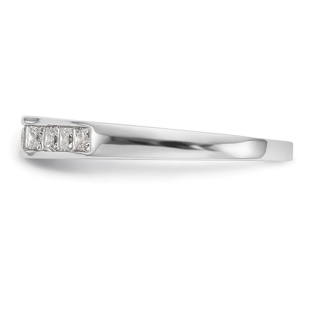 0.50ct. CZ Solid Real 14k White Gold Wedding Wedding Band Ring