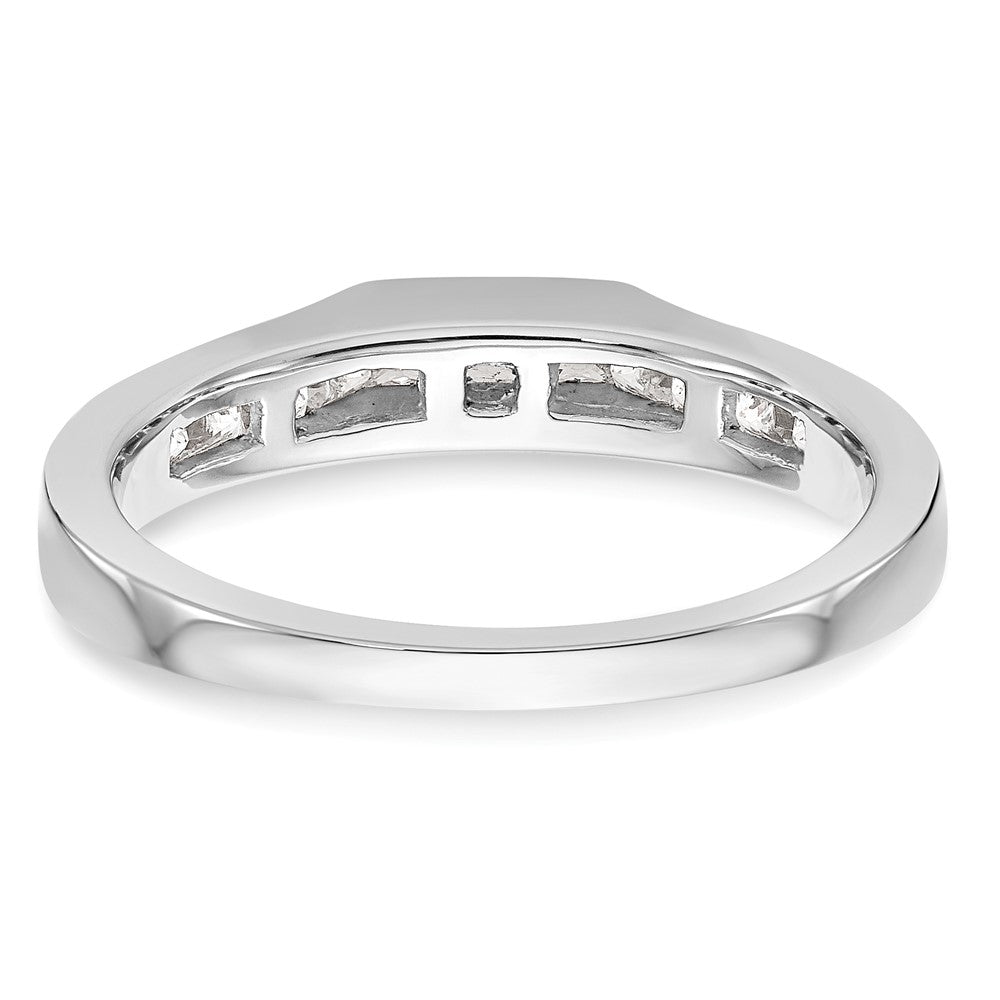 0.50ct. CZ Solid Real 14k White Gold Wedding Wedding Band Ring