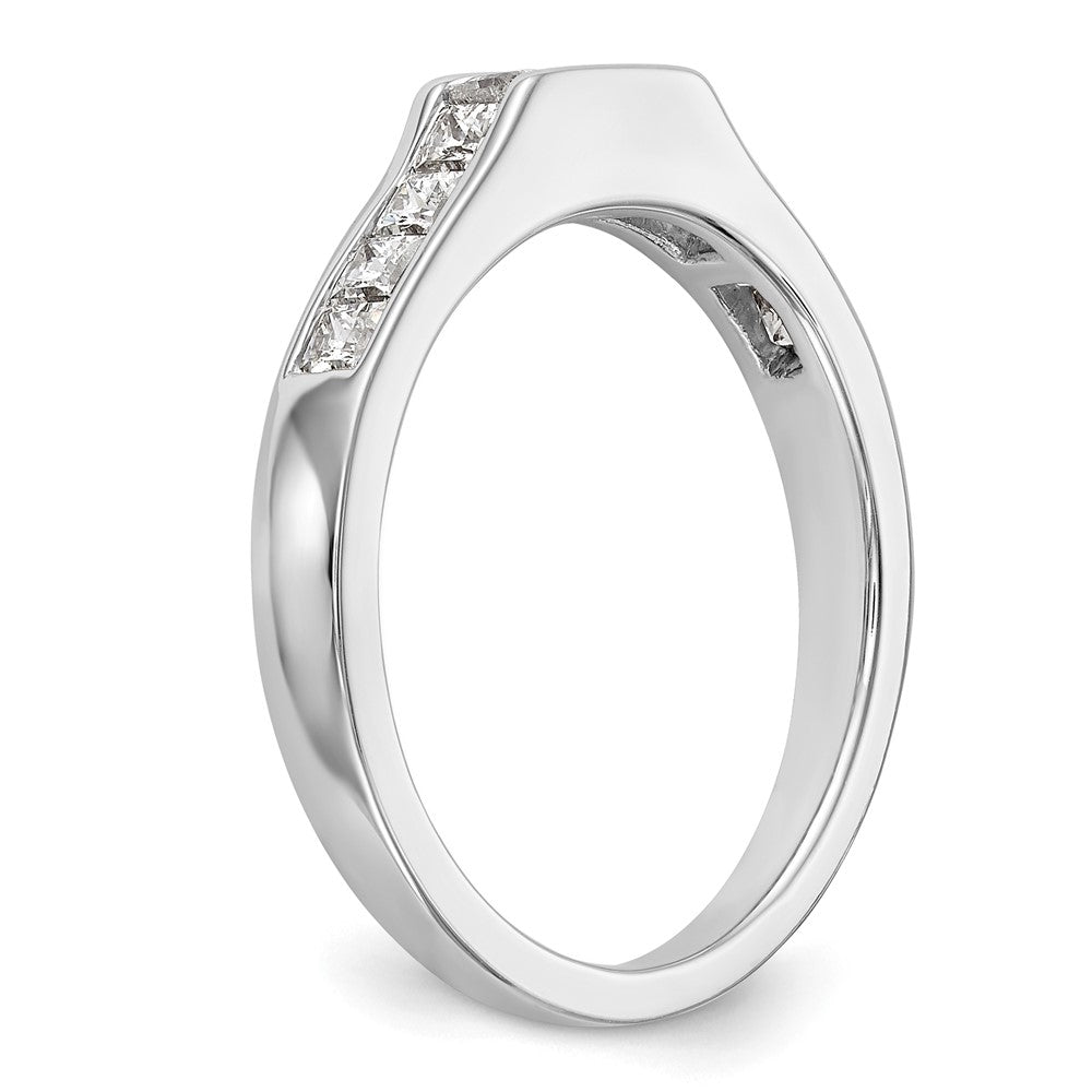 0.50ct. CZ Solid Real 14k White Gold Wedding Wedding Band Ring
