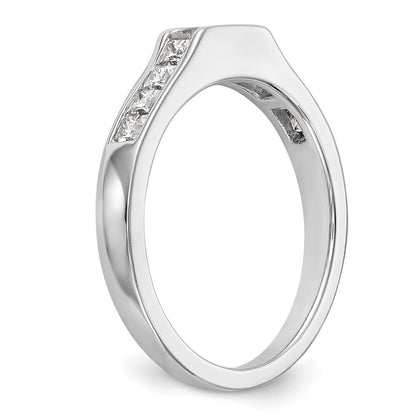 0.50ct. CZ Solid Real 14k White Gold Wedding Wedding Band Ring