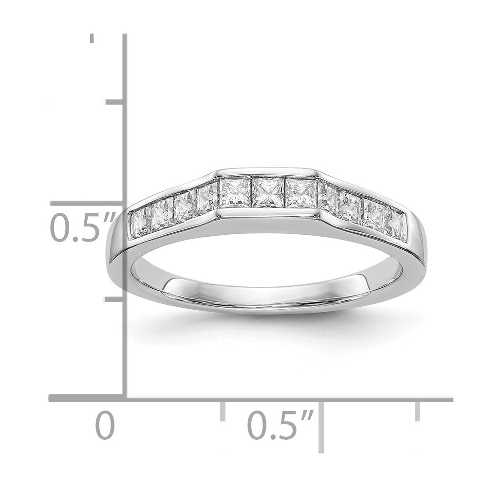 0.50ct. CZ Solid Real 14k White Gold Wedding Wedding Band Ring