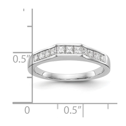 0.50ct. CZ Solid Real 14k White Gold Wedding Wedding Band Ring