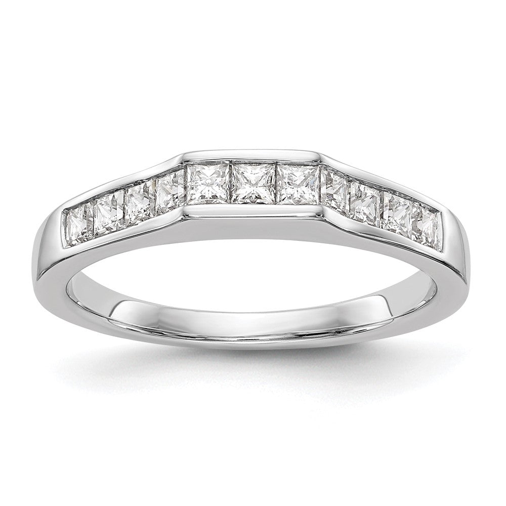 0.50ct. CZ Solid Real 14k White Gold Wedding Wedding Band Ring