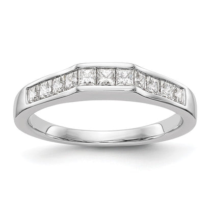 0.50ct. CZ Solid Real 14k White Gold Wedding Wedding Band Ring