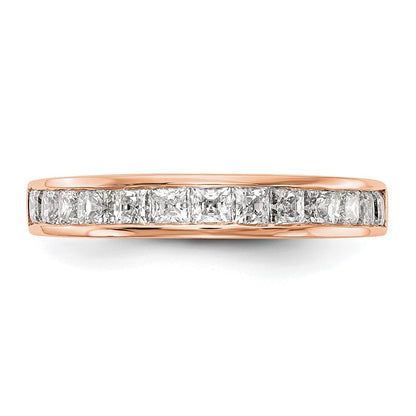 0.76ct. CZ Solid Real 14k Rose Gold Wedding Wedding Band Ring
