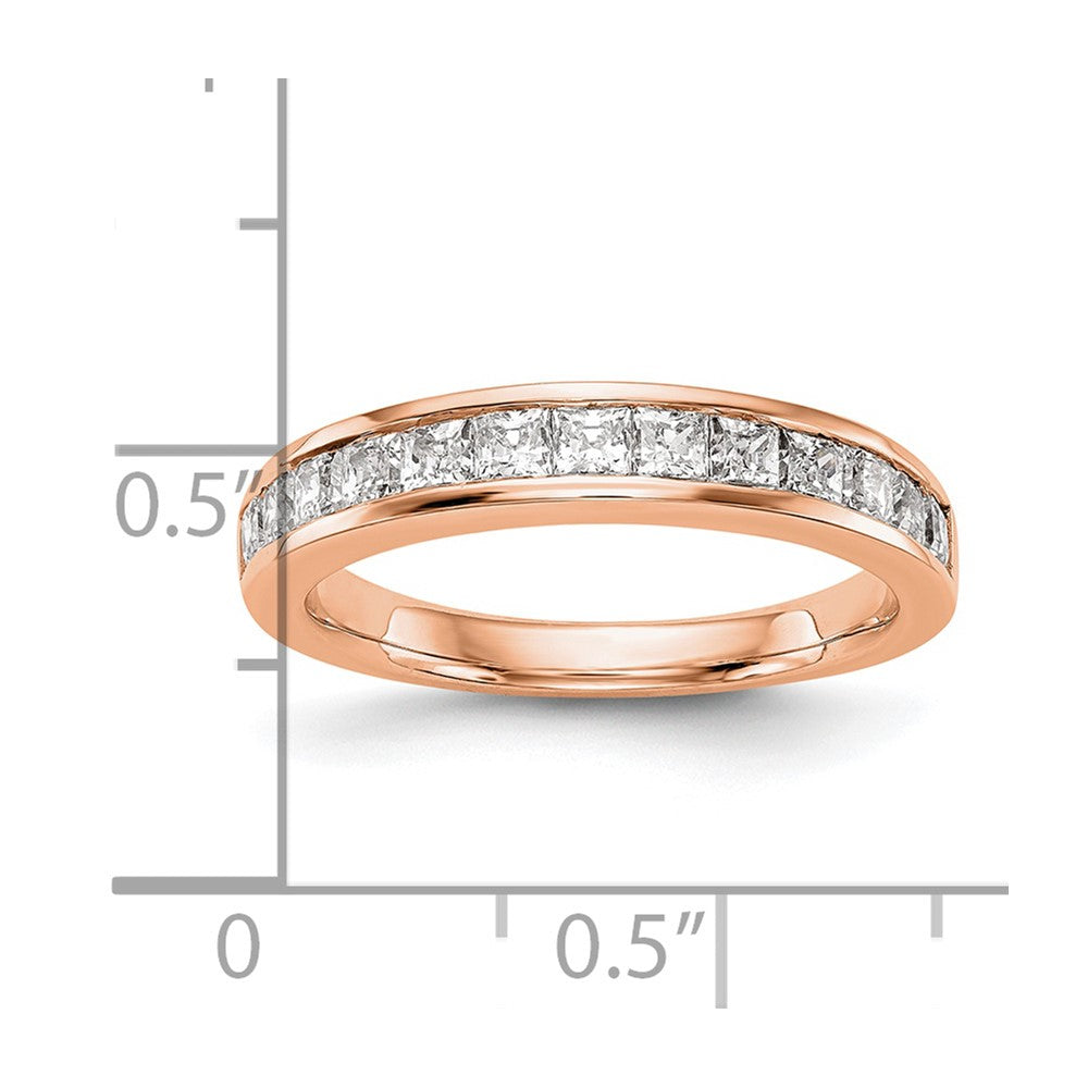 0.76ct. CZ Solid Real 14k Rose Gold Wedding Wedding Band Ring