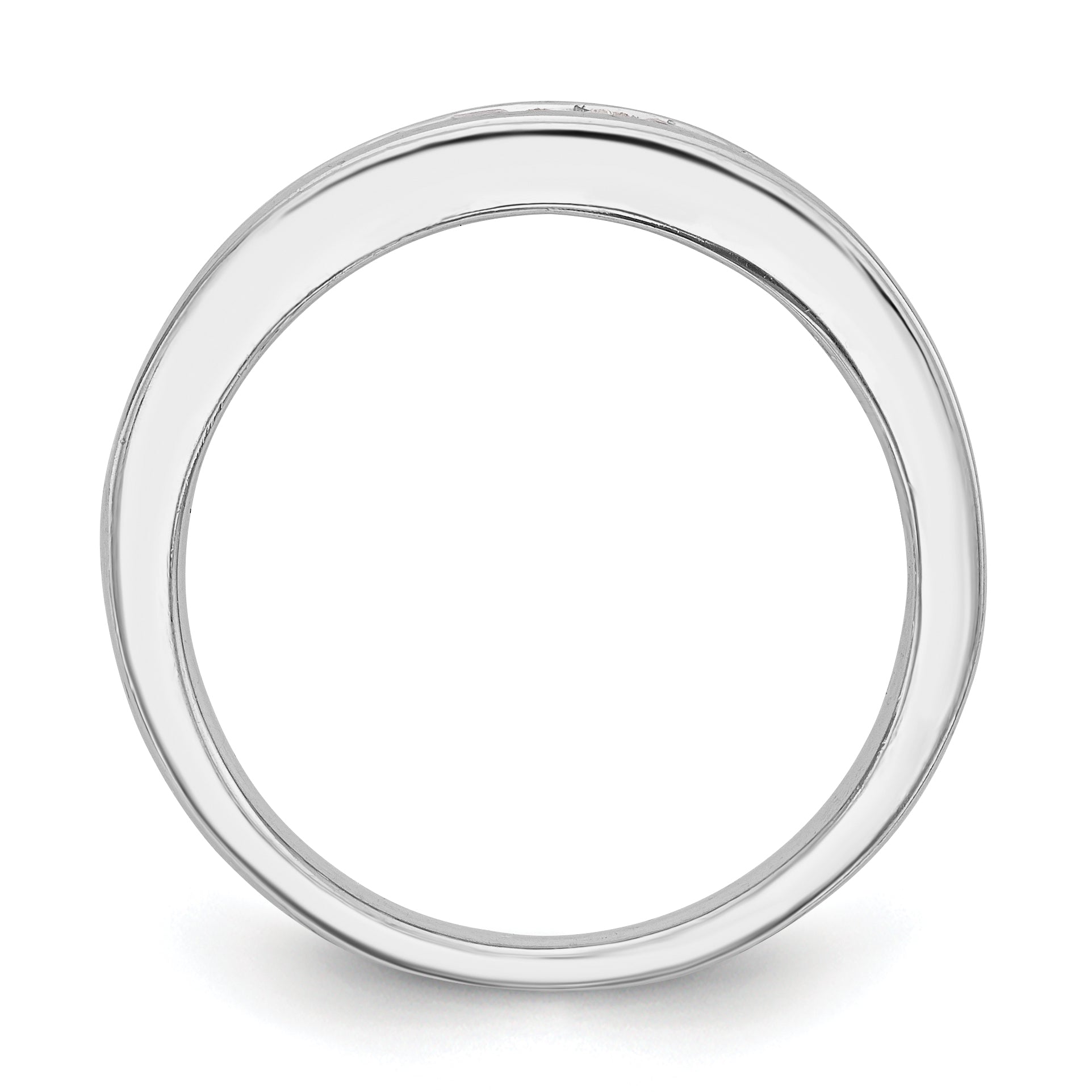 0.76ct. CZ Solid Real 14k White Gold Wedding Wedding Band Ring
