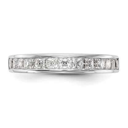 0.76ct. CZ Solid Real 14k White Gold Wedding Wedding Band Ring