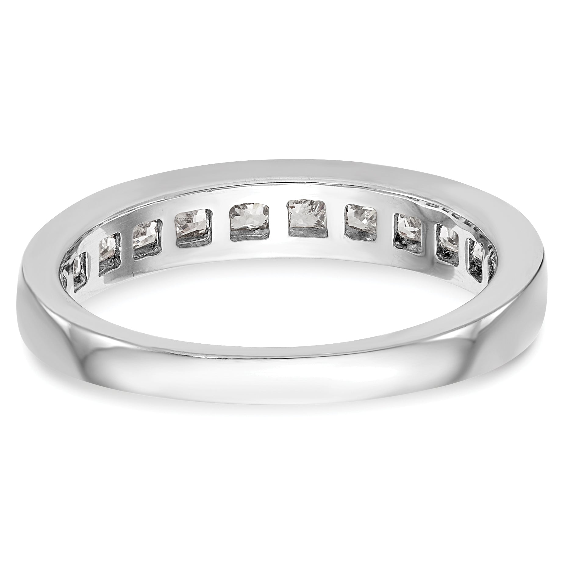 0.76ct. CZ Solid Real 14k White Gold Wedding Wedding Band Ring