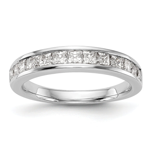 0.76ct. CZ Solid Real 14k White Gold Wedding Wedding Band Ring
