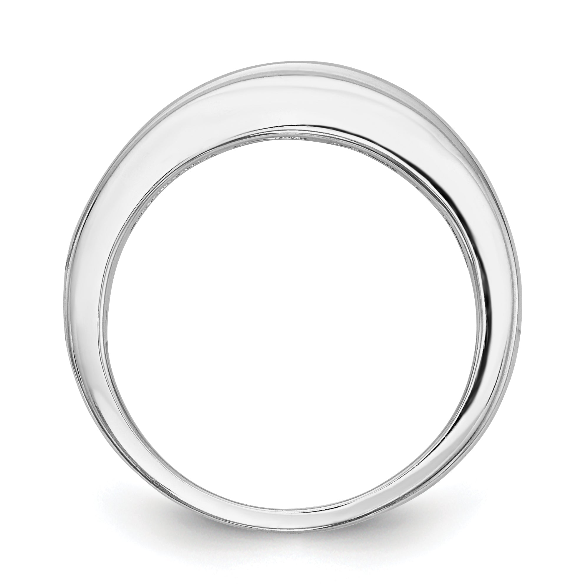 0.65ct. CZ Solid Real 14k White Gold Wedding Wedding Band Ring