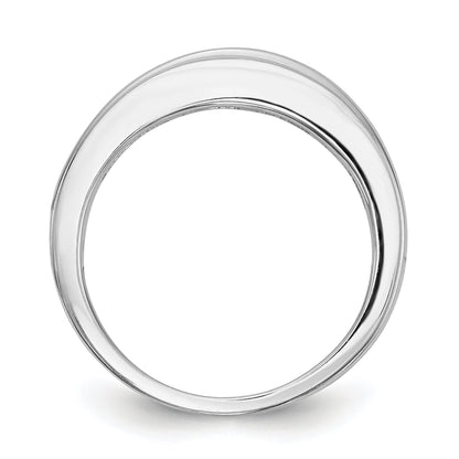 0.65ct. CZ Solid Real 14k White Gold Wedding Wedding Band Ring