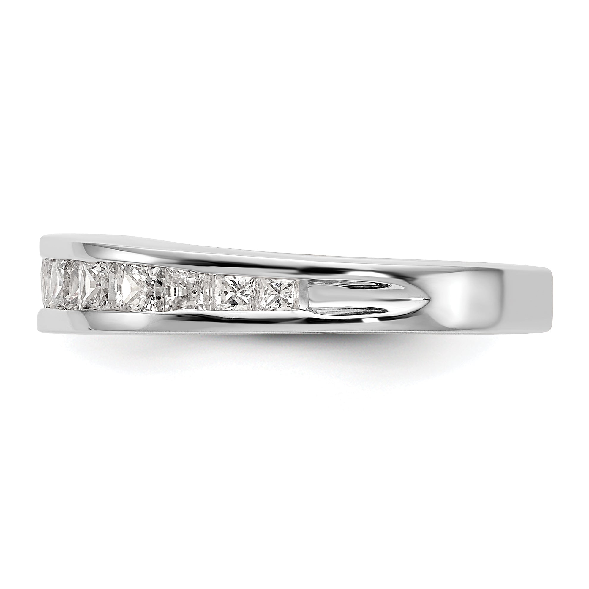 1.15ct. CZ Solid Real 14k White Gold Wedding Wedding Band Ring