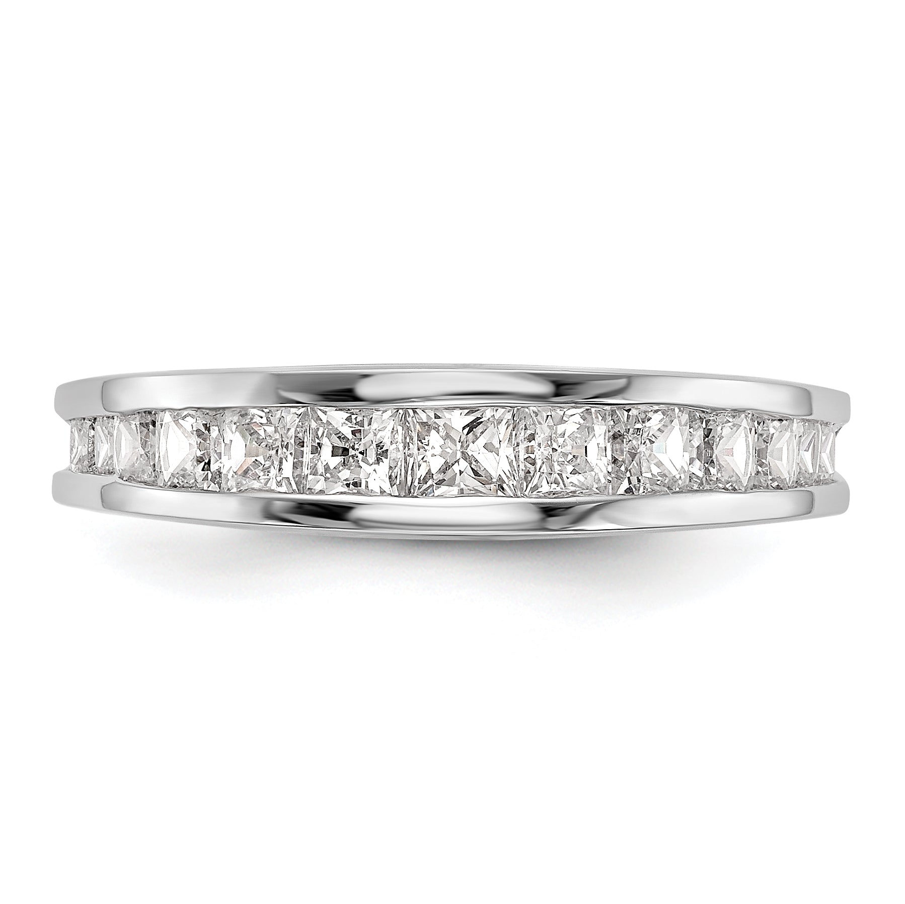 1.15ct. CZ Solid Real 14k White Gold Wedding Wedding Band Ring