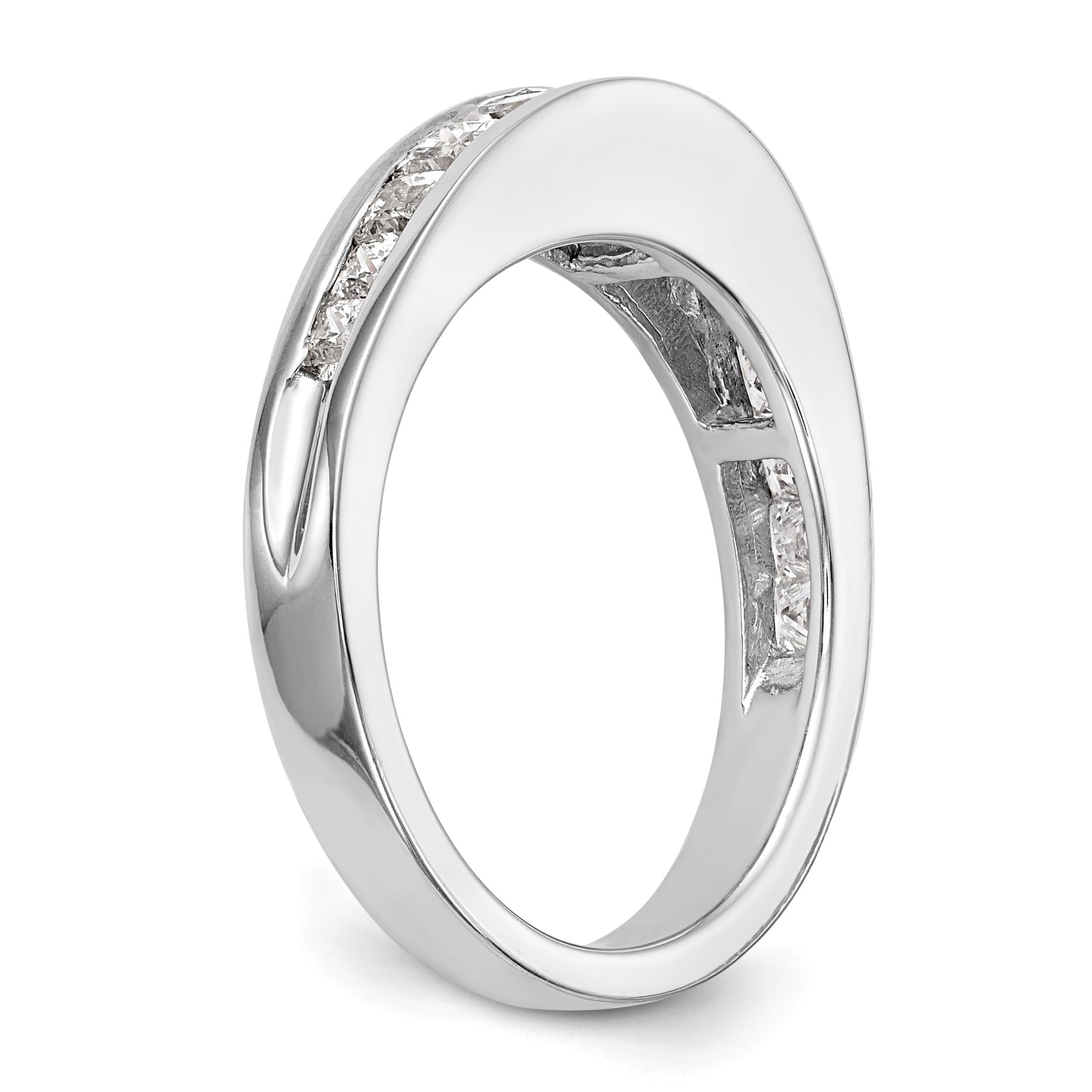 1.15ct. CZ Solid Real 14k White Gold Wedding Wedding Band Ring