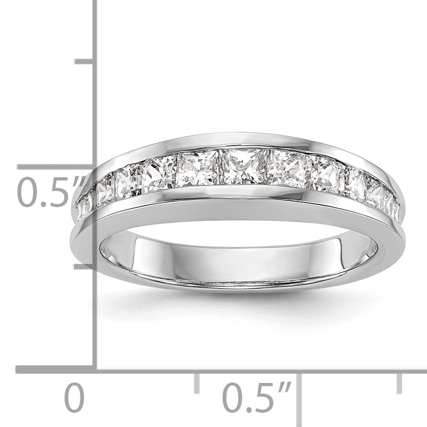 1.15ct. CZ Solid Real 14k White Gold Wedding Wedding Band Ring