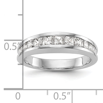 1.15ct. CZ Solid Real 14k White Gold Wedding Wedding Band Ring