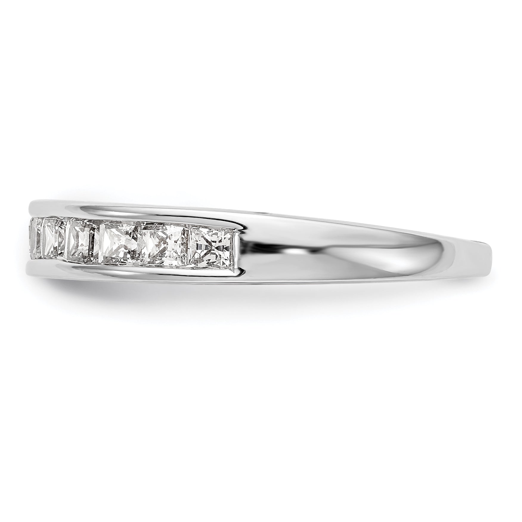 0.88ct. CZ Solid Real 14k White Gold Wedding Wedding Band Ring