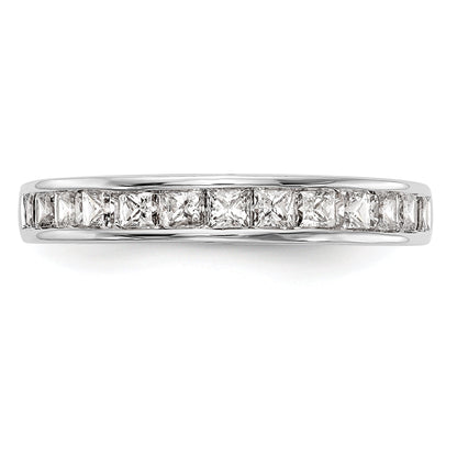 0.88ct. CZ Solid Real 14k White Gold Wedding Wedding Band Ring