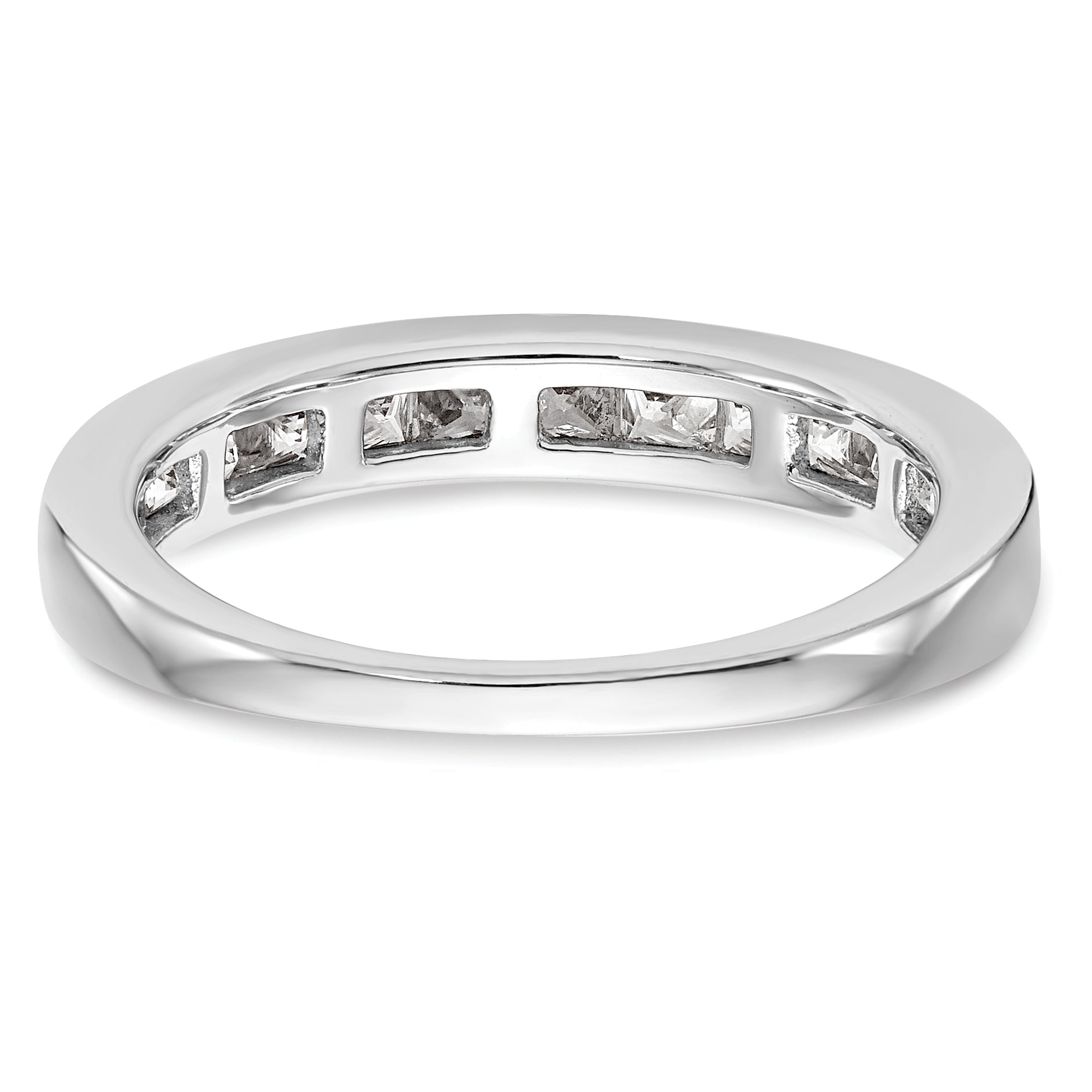 0.88ct. CZ Solid Real 14k White Gold Wedding Wedding Band Ring