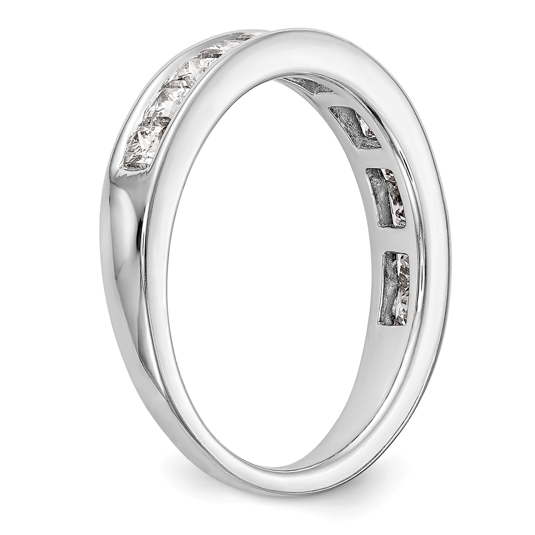 0.88ct. CZ Solid Real 14k White Gold Wedding Wedding Band Ring