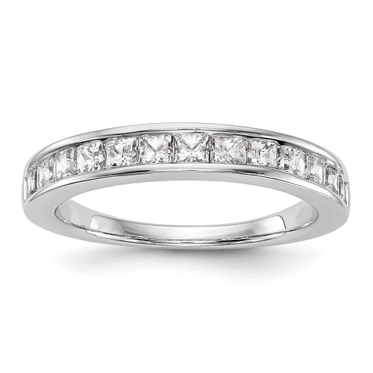 0.88ct. CZ Solid Real 14k White Gold Wedding Wedding Band Ring