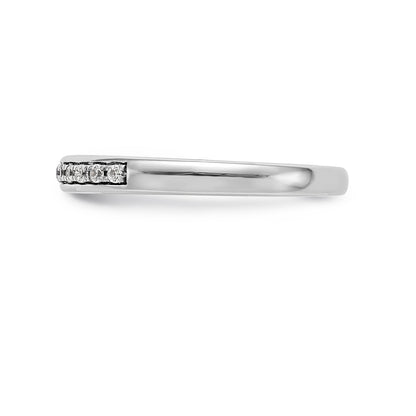 0.06ct. CZ Solid Real 14k White Gold Wedding Wedding Band Ring