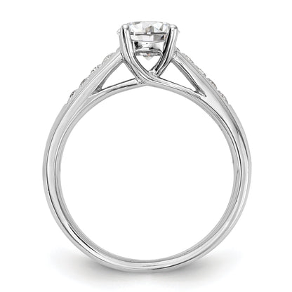 1.00ct. CZ Solid Real 14K White Gold Engagement Ring