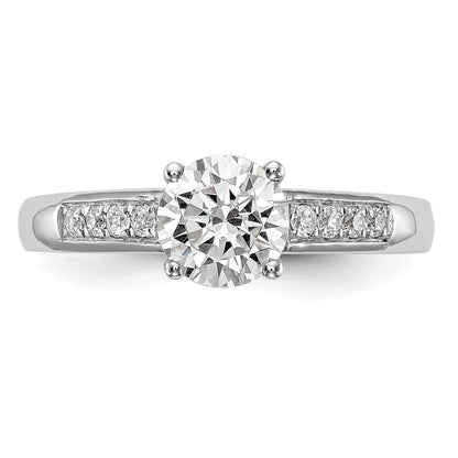 1.00ct. CZ Solid Real 14K White Gold Engagement Ring