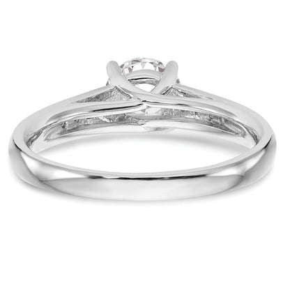1.00ct. CZ Solid Real 14K White Gold Engagement Ring