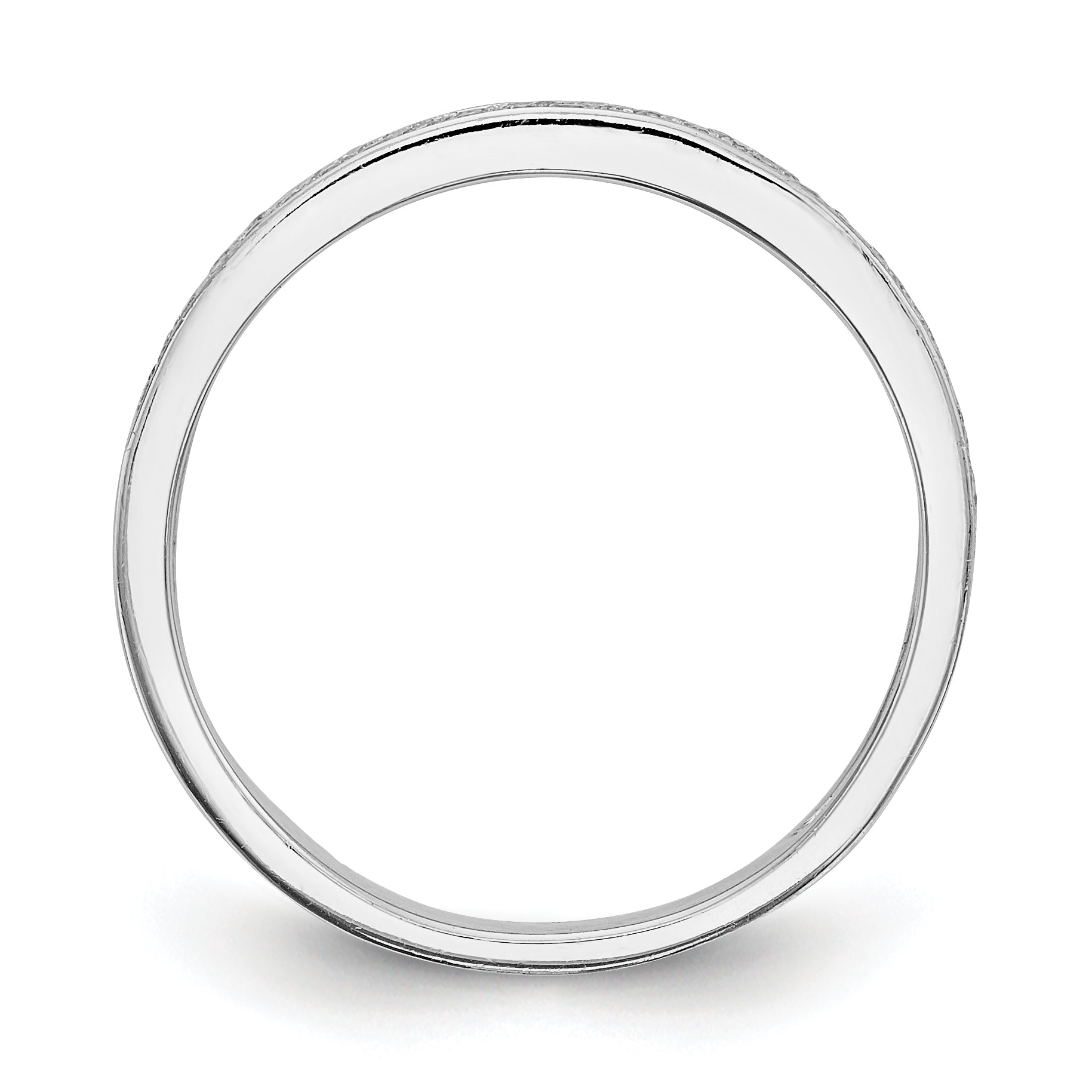 0.37ct. CZ Solid Real 14k White Gold Wedding Wedding Band Ring