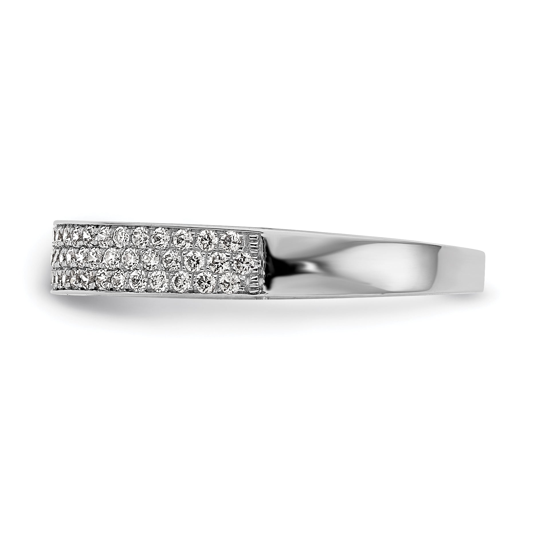 0.37ct. CZ Solid Real 14k White Gold Wedding Wedding Band Ring