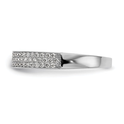 0.37ct. CZ Solid Real 14k White Gold Wedding Wedding Band Ring