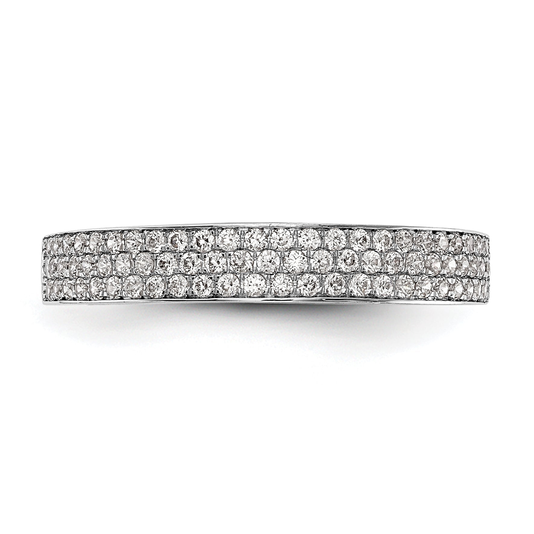 0.37ct. CZ Solid Real 14k White Gold Wedding Wedding Band Ring