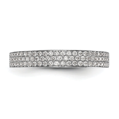 0.37ct. CZ Solid Real 14k White Gold Wedding Wedding Band Ring