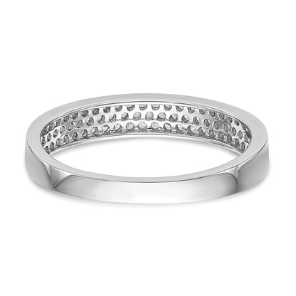 0.37ct. CZ Solid Real 14k White Gold Wedding Wedding Band Ring