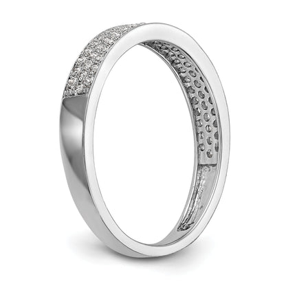 0.37ct. CZ Solid Real 14k White Gold Wedding Wedding Band Ring